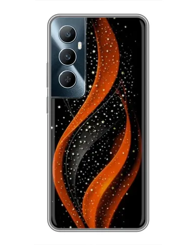 Чехол для Realme C65 с картинкой «Огненная звездная волна»