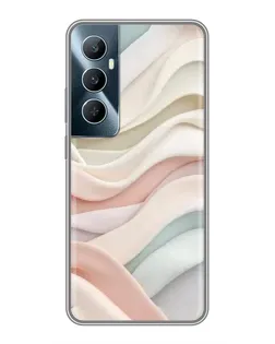 Чехол для Realme C65 с картинкой «Пастельные нежные волны»