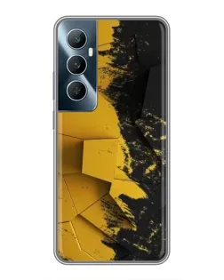 Чехол для Realme C65 с картинкой «Золотые осколки геометрии»