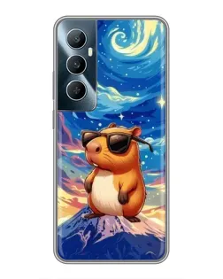 Чехол для Realme C65 с картинкой «Капибара Ван Гога»
