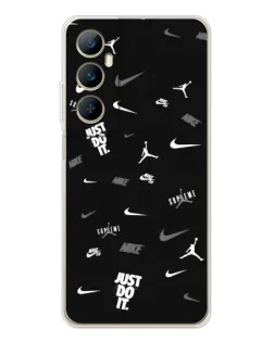 Чохол для Realme C66 з картинкою «Nike Black Pattern»