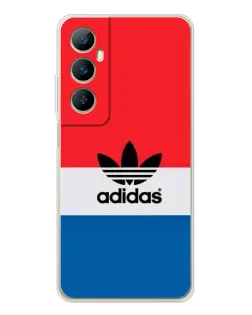Чехол для Realme C66 с картинкой «Ретро блоки Adidas»