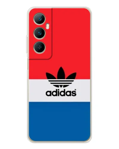 Чехол для Realme C66 с картинкой «Ретро блоки Adidas»