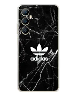 Чехол для Realme C66 с картинкой «Белый мрамор Adidas»