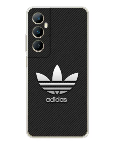 Чехол для Realme C66 с картинкой «Adidas Карбоновая текстура»
