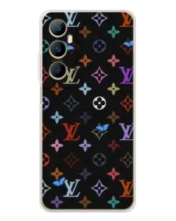 Чехол для Realme C66 с картинкой «Цветная монограмма LV»
