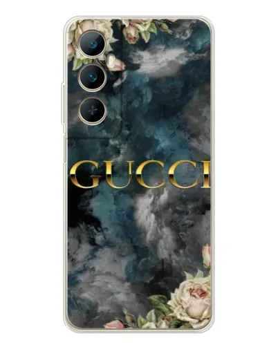 Чехол для Realme C66 с картинкой «Абстрактные цветы Gucci» Чехол для Realme C66 с картинкой «Абстрактные цветы Gucci»