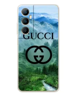 Чехол для Realme C66 с картинкой «Gucci — горный пейзаж»