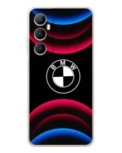 Чохол для Realme C66 з картинкою «Логотип BMW та неонові дуги»