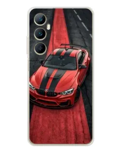 Чохол для Realme C66 з картинкою «BMW на червоній доріжці»