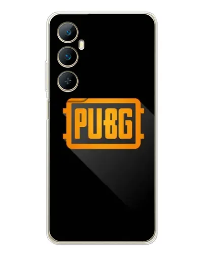 Чехол для Realme C66 с картинкой «PUBG — рамка лого»