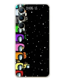 Чехол для Realme C66 с картинкой «Команда Among Us»