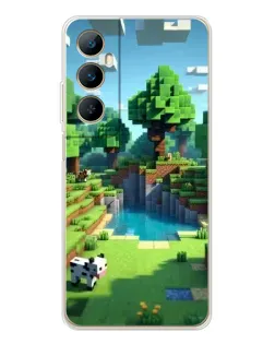 Чехол для Realme C66 с картинкой «Minecraft летний день»