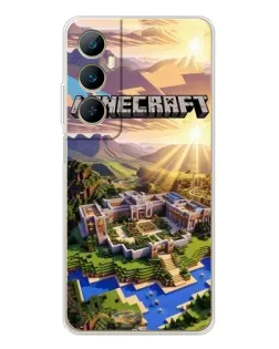 Чехол для Realme C66 с картинкой «Minecraft панорама»