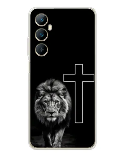 Чехол для Realme C66 с картинкой «Лев и Крест» Чехол для Realme C66 с картинкой «Лев и Крест»
