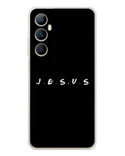 Чехол для Realme C66 с картинкой «Точки веры J.E.S.U.S.»