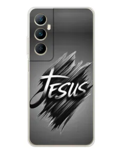 Чехол для Realme C66 с картинкой «Надпись Jesus Graffiti»
