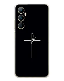 Чехол для Realme C66 с картинкой «Тонкий крест»