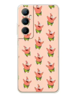 Чохол для Realme C66 з картинкою «Патрік Стар паттерн»