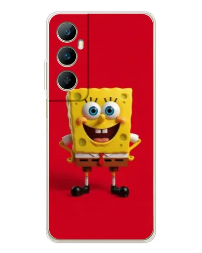 Чохол для Realme C66 з картинкою «Спанч Боб на червоному» Чохол для Realme C66 з картинкою «Спанч Боб на червоному»