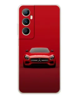 Чехол для Realme C66 с картинкой «Красный Mercedes AMG»