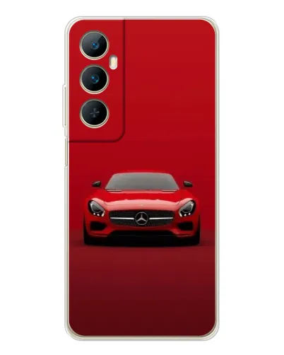 Чехол для Realme C66 с картинкой «Красный Mercedes AMG»