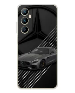 Чехол для Realme C66 с картинкой «Mercedes AMG — графика»
