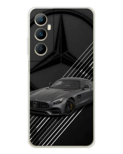 Чехол для Realme C66 с картинкой «Mercedes AMG — графика»