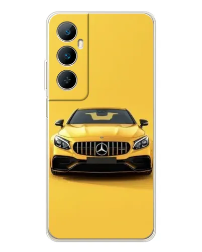 Чехол для Realme C66 с картинкой «Желтый Mercedes GT»