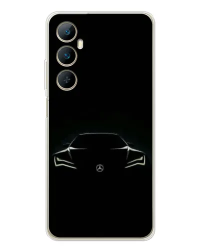 Чехол для Realme C66 с картинкой «Mercedes — силуэт авто» Чехол для Realme C66 с картинкой «Mercedes — силуэт авто»