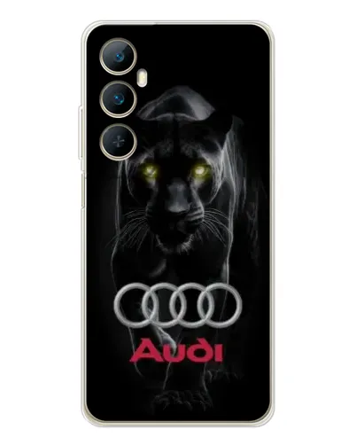 Чохол для Realme C66 з картинкою «Пантера та Audi»