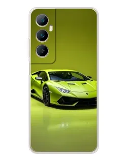 Чохол для Realme C66 з картинкою «Салатовий Lamborghini Huracan»