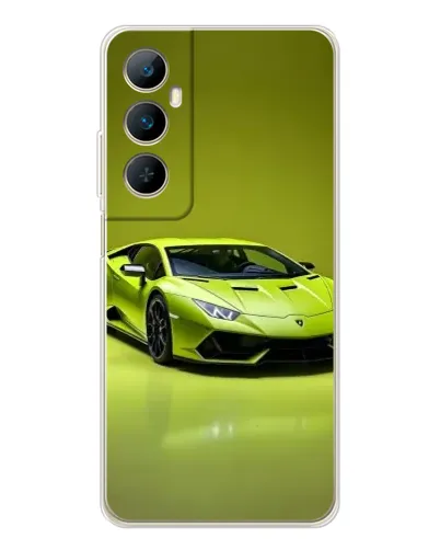 Чохол для Realme C66 з картинкою «Салатовий Lamborghini Huracan»