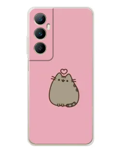 Чохол для Realme C66 з картинкою «Pusheen серце»