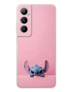 Чехол для Realme C66 с картинкой «Stitch выглядывает»