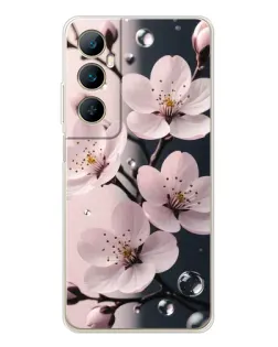 Чохол для Realme C66 з картинкою «Ніжня сакура та краплі»