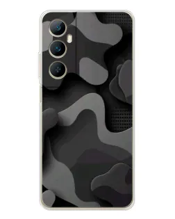 Чохол для Realme C66 з картинкою «Темний абстрактний камуфляж»