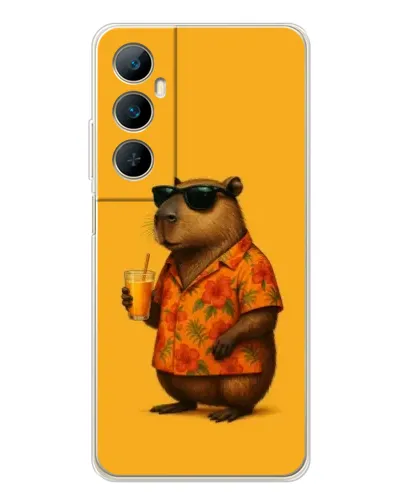 Чохол для Realme C66 з картинкою «Капібара на відпочинку»