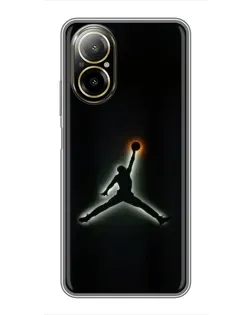 Чехол для Realme C67 с картинкой «Jordan Gradient Logo»