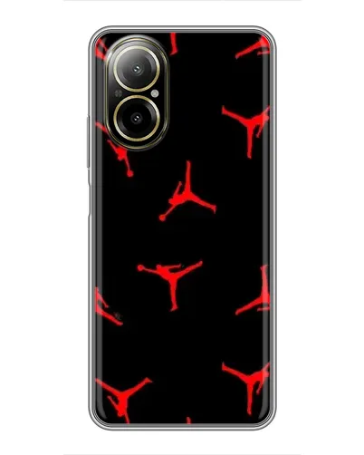 Чехол для Realme C67 с картинкой «Jordan Red Pattern» Чехол для Realme C67 с картинкой «Jordan Red Pattern»