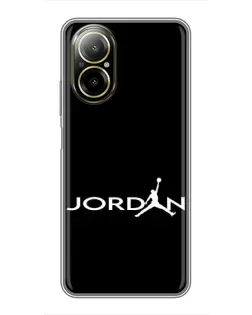 Чехол для Realme C67 с картинкой «Jordan White Logo»
