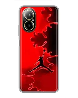 Чехол для Realme C67 с картинкой «Jordan Red Smoke»