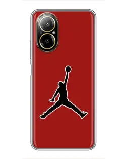 Чехол для Realme C67 с картинкой «Jordan Red Back»