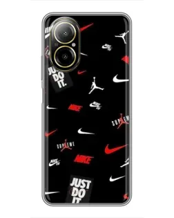 Чехол для Realme C67 с картинкой «Nike Mix Pattern»