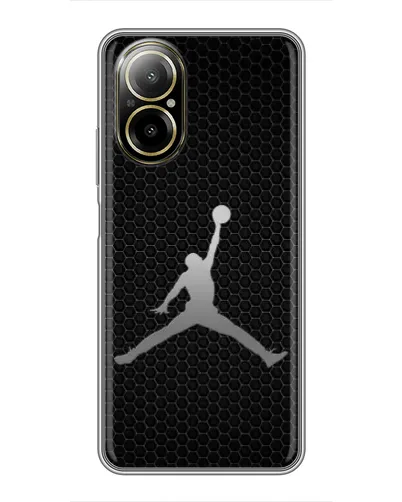 Чехол для Realme C67 с картинкой «Jordan Dark Carbon» Чехол для Realme C67 с картинкой «Jordan Dark Carbon»