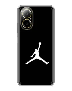 Чехол для Realme C67 с картинкой «Jordan Silhouette»