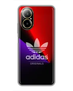 Чехол для Realme C67 с картинкой «Adidas Red Neon»