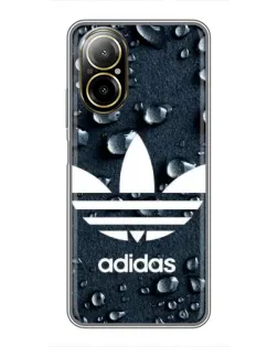 Чехол для Realme C67 с картинкой «Adidas Trefoil Blue»