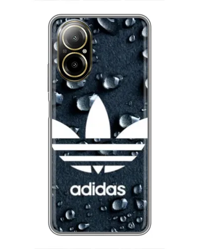 Чехол для Realme C67 с картинкой «Adidas Trefoil Blue»