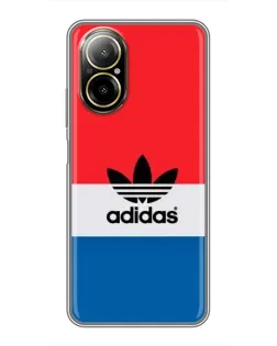 Чехол для Realme C67 с картинкой «Ретро блоки Adidas»